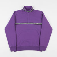 Stussy Woven Tape Mock Neck Sweatshirt - Purple thumbnail