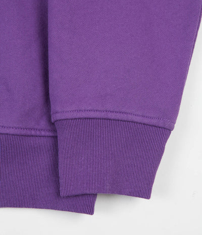 Stussy Woven Tape Mock Neck Sweatshirt - Purple