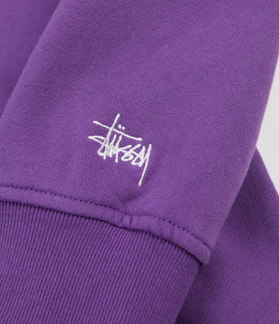 Stussy Woven Tape Mock Neck Sweatshirt - Purple