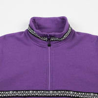 Stussy Woven Tape Mock Neck Sweatshirt - Purple thumbnail