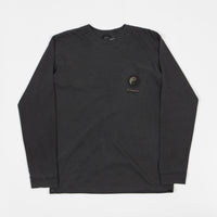 Stussy Yang Sun Pigment Dyed Pocket Long Sleeve T-Shirt - Black thumbnail
