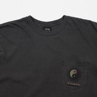 Stussy Yang Sun Pigment Dyed Pocket Long Sleeve T-Shirt - Black thumbnail