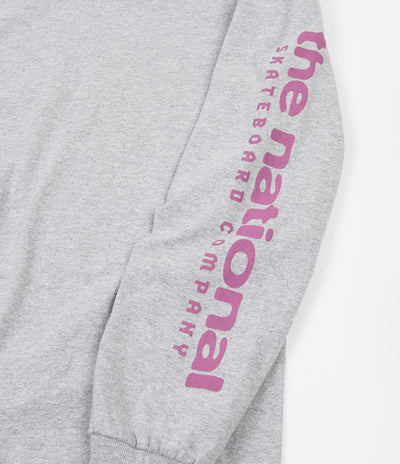 The National Skateboard Co Hook Up Long Sleeve T-Shirt - Heather Grey