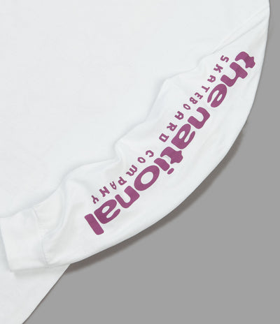 The National Skateboard Co Hook Up Long Sleeve T-Shirt - White