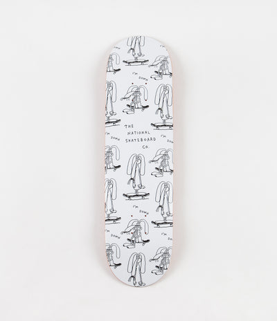 The National Skateboard Co I̥m Down Deck - White / High Concave - 8.375"