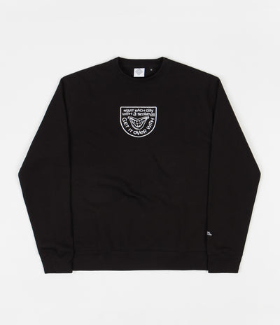 The National Skateboard Co Smile Logo Crewneck Sweatshirt - Black