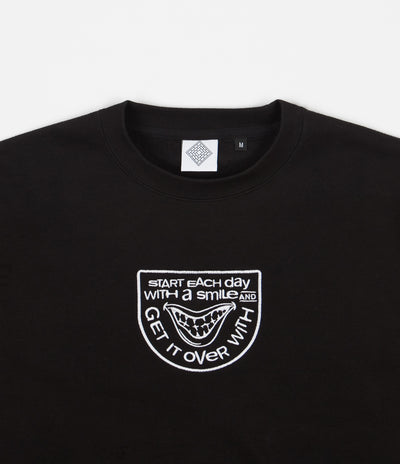 The National Skateboard Co Smile Logo Crewneck Sweatshirt - Black