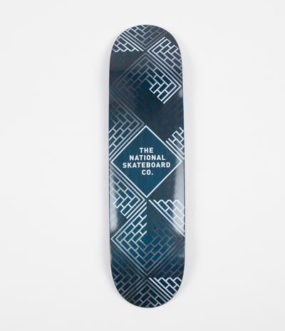 The National Skateboard Company Classic (High Concave) Deck  - Black Wash Blue Stain - 8.175"