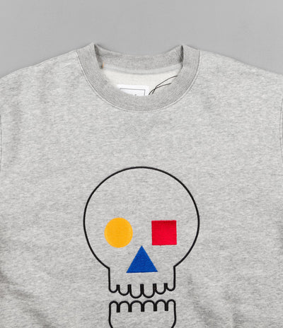 The Quiet Life Bauhaus Skull Crewneck Sweatshirt - Heather Grey