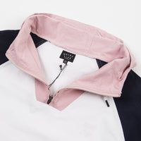 The Quiet Life Boardwalk Windy Pullover Jacket - White / Navy / Pink thumbnail
