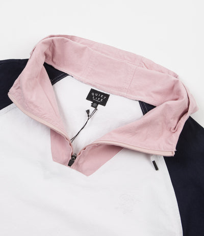 The Quiet Life Boardwalk Windy Pullover Jacket - White / Navy / Pink