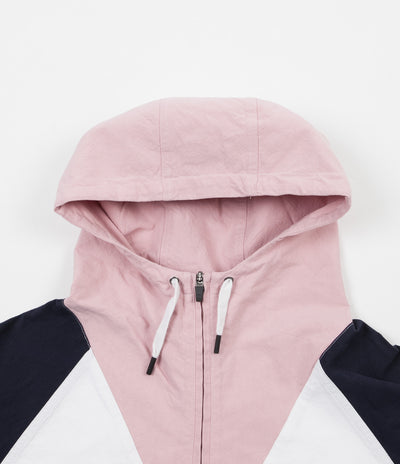 The Quiet Life Boardwalk Windy Pullover Jacket - White / Navy / Pink
