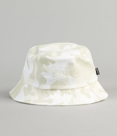 The Quiet Life Camo Bucket Hat - White Camo