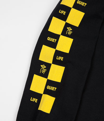 The Quiet Life Checker Long Sleeve T-Shirt - Black