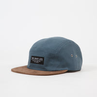 The Quiet Life Cord Combo 5 Panel Camper Cap - Slate Blue thumbnail