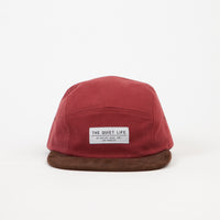 The Quiet Life Cord Combo 5 Panel Cap - Red / Chocolate thumbnail