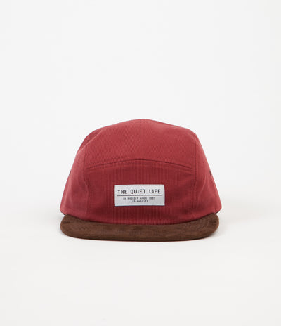 The Quiet Life Cord Combo 5 Panel Cap - Red / Chocolate