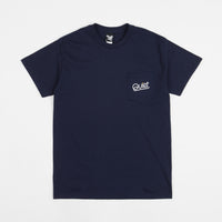 The Quiet Life Cursive Pocket T-Shirt - Navy thumbnail