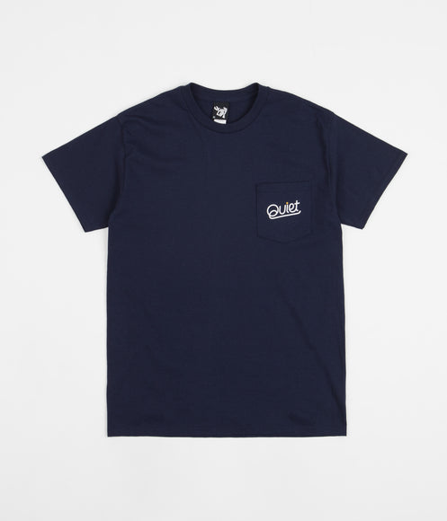 The Quiet Life Cursive Pocket T-Shirt - Navy