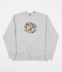 The Quiet Life Flowers Crewneck Sweatshirt - Heather Grey