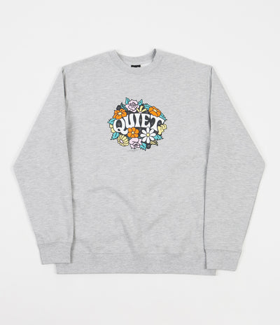 The Quiet Life Flowers Crewneck Sweatshirt - Heather Grey