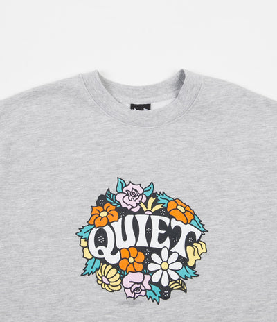 The Quiet Life Flowers Crewneck Sweatshirt - Heather Grey