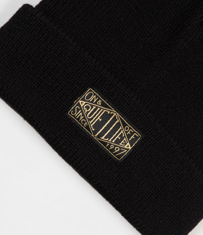 The Quiet Life Gold Label Beanie - Black