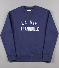 The Quiet Life La Vie Tranquille Crewneck Sweatshirt - Navy