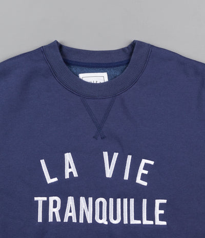 The Quiet Life La Vie Tranquille Crewneck Sweatshirt - Navy
