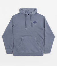 The Quiet Life Mechanic Logo Pigment Dyed Hoodie - Blue