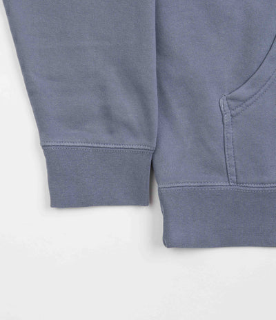 The Quiet Life Mechanic Logo Pigment Dyed Hoodie - Blue