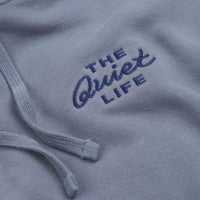 The Quiet Life Mechanic Logo Pigment Dyed Hoodie - Blue thumbnail