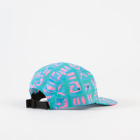 The Quiet Life Neon Tribe 5 Panel Camper Cap  - Blue / Pink thumbnail