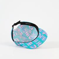 The Quiet Life Neon Tribe 5 Panel Camper Cap  - Blue / Pink thumbnail