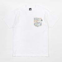 The Quiet Life Paisley Coral Pocket T-Shirt - White thumbnail