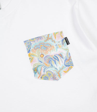 The Quiet Life Paisley Coral Pocket T-Shirt - White