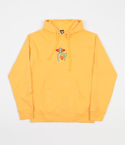 The Quiet Life Rainbow Shhh Embroidered Hoodie - Peach
