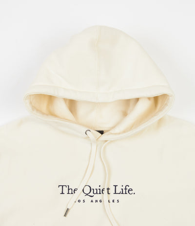 The Quiet Life Serif Embroidered Hoodie - Bone