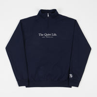 The Quiet Life Serif Embroidered Mock Neck Sweatshirt - Navy thumbnail