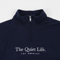 The Quiet Life Serif Embroidered Mock Neck Sweatshirt - Navy thumbnail