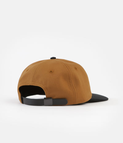 The Quiet Life Serif Polo Cap - Caramel / Black
