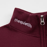 The Quiet Life Shhh 1/4 Zip Sweatshirt - Burgundy thumbnail