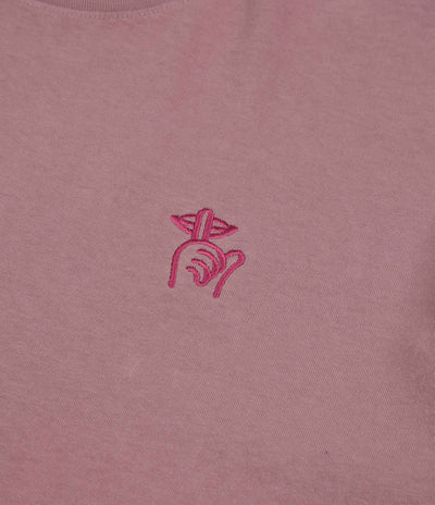 The Quiet Life Shhh Embroidery T-Shirt - Mauve
