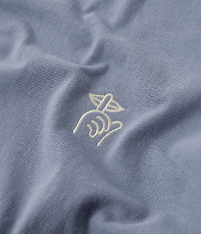The Quiet Life Shhh Embroidery T-Shirt - Ocean