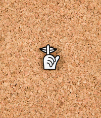 The Quiet Life Shhh Pin Badge - White