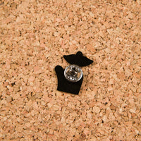 The Quiet Life Shhh Pin Badge - White thumbnail