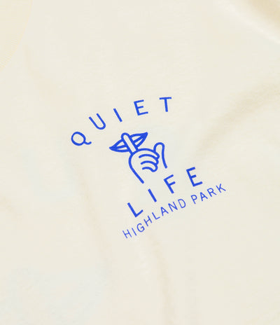 The Quiet Life Shhh Shop T-Shirt - Cream