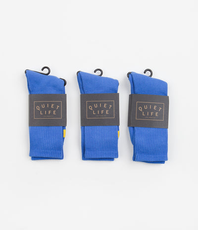 The Quiet Life Shhh Socks (3 Pair) - Periwinkle