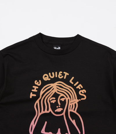 The Quiet Life Smoking Girl Gradient T-Shirt - Black