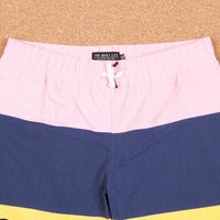 The Quiet Life Solar Beach Shorts - Pink / Navy / Yellow thumbnail